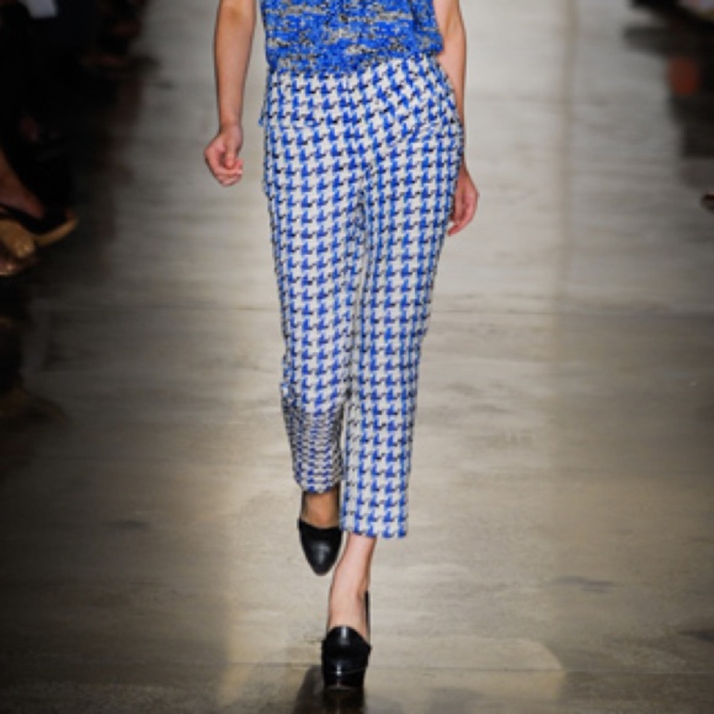 Peter Som Woven Houndstooth Pants